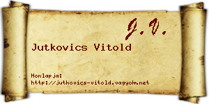 Jutkovics Vitold névjegykártya